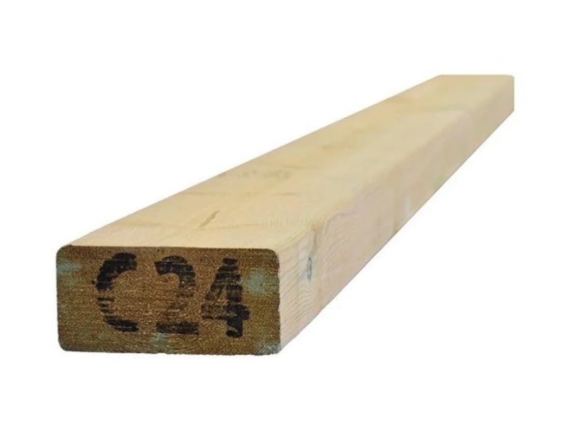 Regular treated sawn timber C24 47mm x 100mm