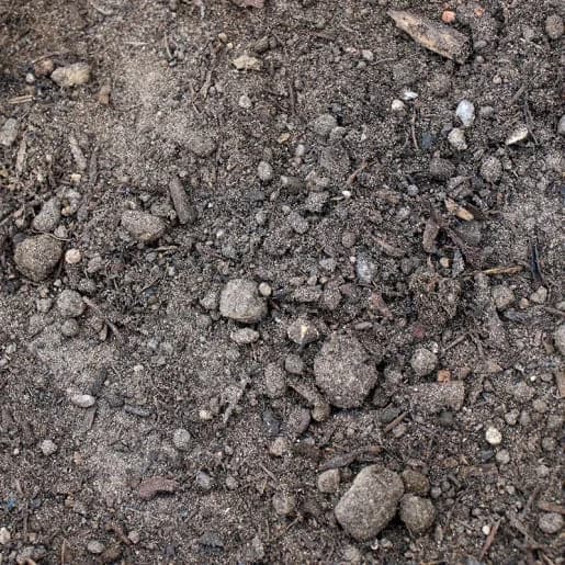 Graded topsoil